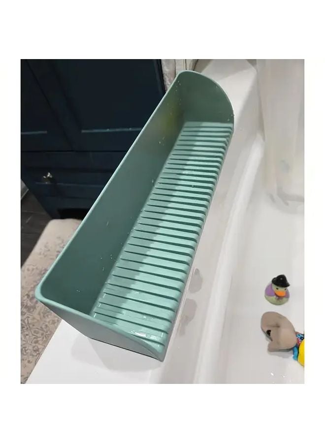 Beautiful Bathtub Splash Guard with 4 Suction Cups Tub Caddy Bath Toy Holder Side Spray Dish - Image 1